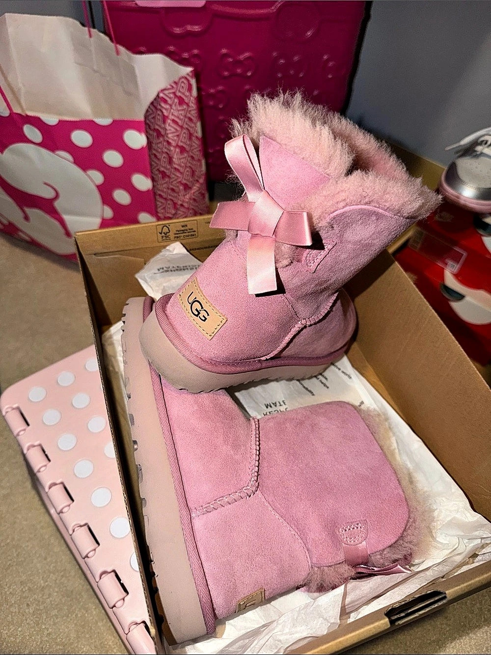 UGG Bailey Bow II Pink Boots